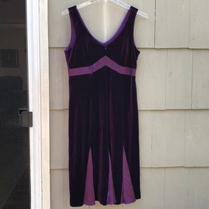 Robbie Bee Purple Velvet Dress